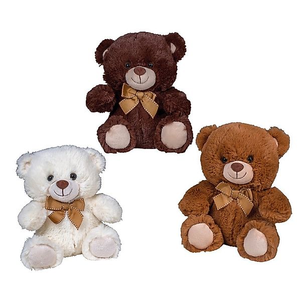 Happy People Plüschfigur Plüsch Bär hellbraun/dunkelbraun/weiß günstig online kaufen