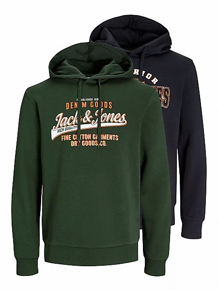 Jack & Jones Kapuzensweatshirt "JJELOGO SWEAT HOOD 2 COL 24/25 2PK MP" günstig online kaufen