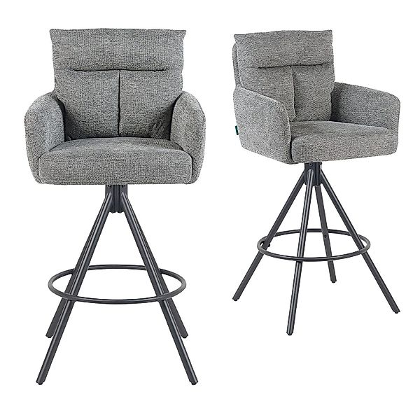 DUBI Möbel Barhocker Leo 2er-Set, Chrom, günstig online kaufen