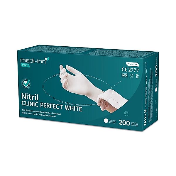 Medi-Inn Nitril-Handschuhe Clinic Perfect White Nitril-Einmalhandschuhe günstig online kaufen