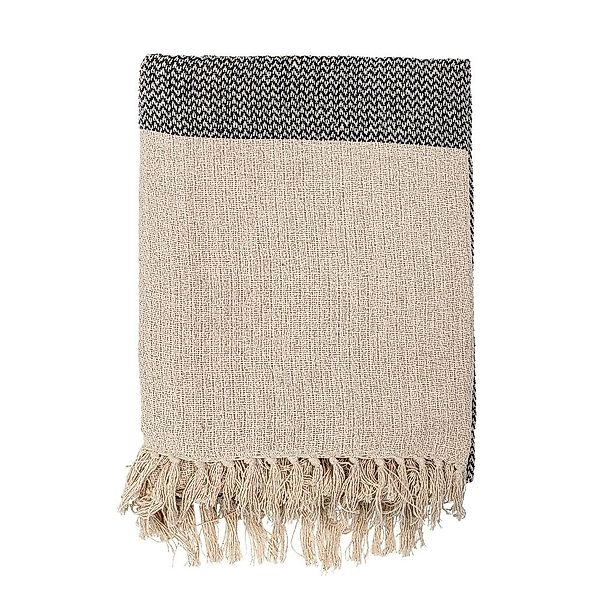 Wohndecke Decke - Natur, Bloomingville, garngefärbt, günstig online kaufen