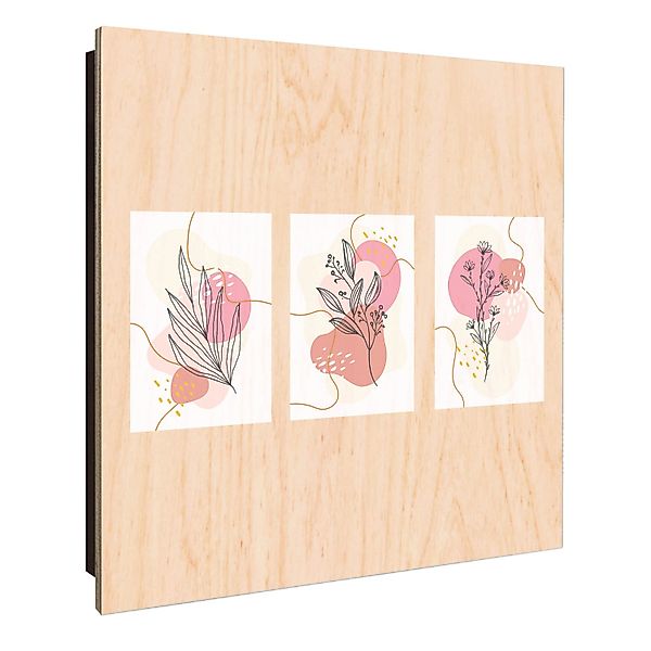 Banjado Großer Schlüsselkasten Holz 30x30cm Schwarz Scharnier Links 50 Hake günstig online kaufen