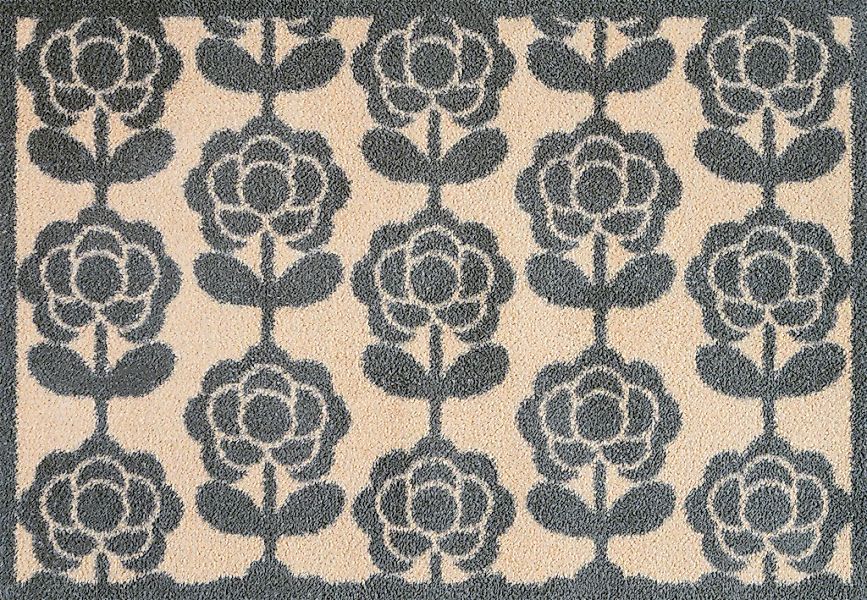 Turtle Mat Fußmatte "Pop Flowers Neutral" rechteckig 9 mm Höhe günstig online kaufen