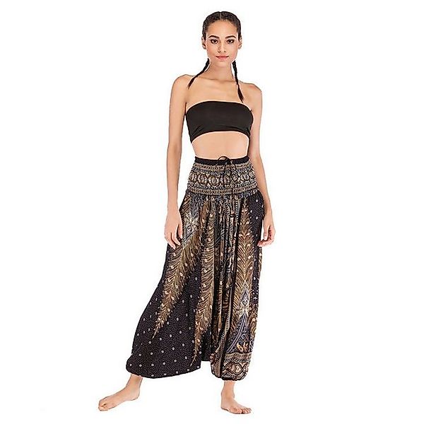 YRIIOMO Loungepants Freizeit Yogahose, Yogabekleidung, Jumpsuit, Bohemian S günstig online kaufen