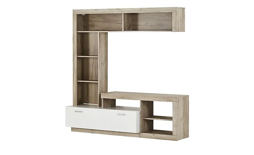 Wohnwand  Portuense ¦ holzfarben ¦ Maße (cm): B: 170,5 H: 170,5 T: 41.5 Kom günstig online kaufen