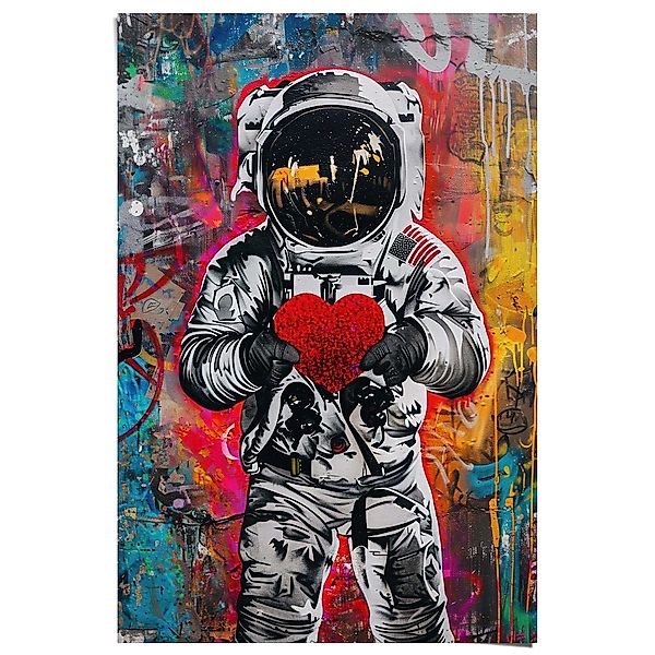 Reinders Poster "Astronauten-Graffiti", Kinderzimmer - Mehrfarbig - 150 gr. günstig online kaufen