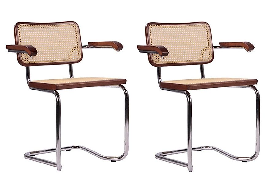 pemora Freischwinger Schwingstuhl Armlehnstuhl 2-er Set JENA AL Wiener Gefl günstig online kaufen