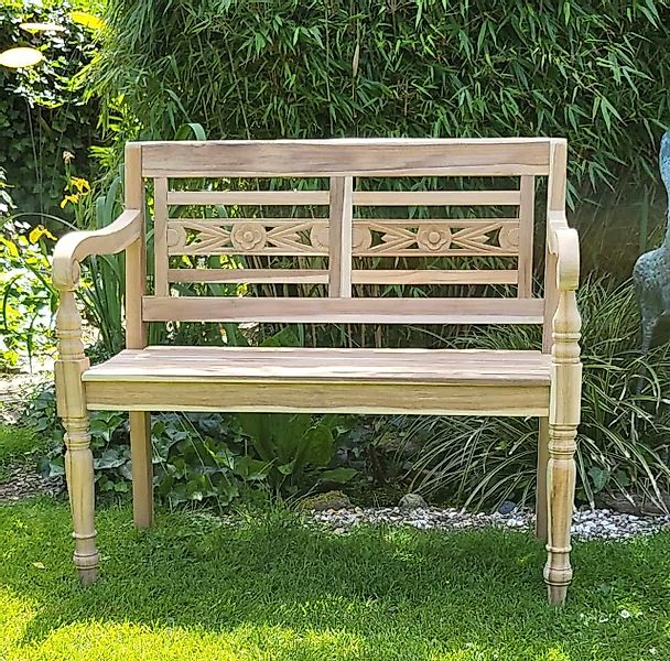 AMBIENTE-LEBENSART.DE Gartenbank Teak Bank 2-Sitzer – Natürliches Design & günstig online kaufen