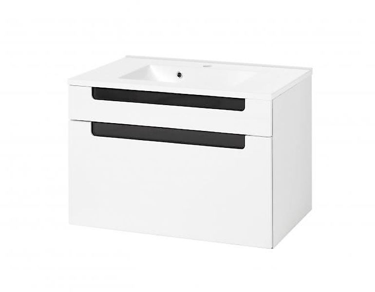 Unterschrank 40 Siena von Held Möbel Weiss Hgl / Grau Hgl günstig online kaufen