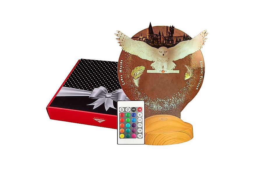 Geschenkelampe Nachttischlampe Hedwig Hogwarts Harry Potter Eule mit 3D Vis günstig online kaufen