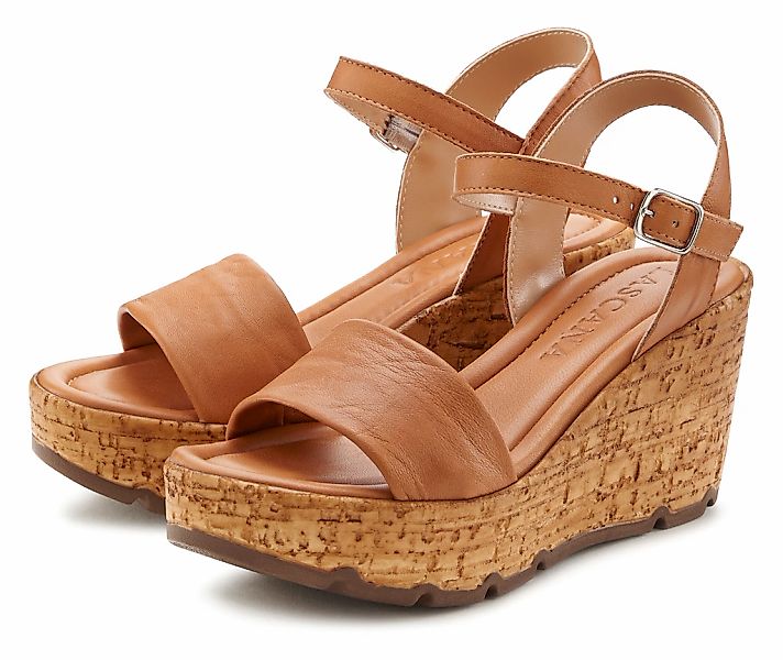 LASCANA Sandalette "Sommerschuh" Sandale, Sommerschuh, offener Schuh aus Le günstig online kaufen