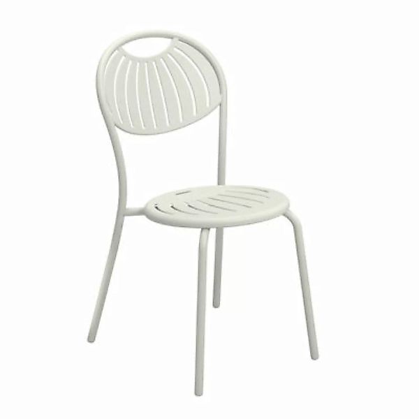 Stapelbarer Stuhl Coupole metall weiß Metall - Emu - Weiß günstig online kaufen