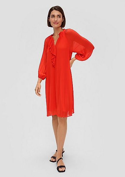 s.Oliver Minikleid Kleid Plissiertes Kleid aus Chiffon günstig online kaufen