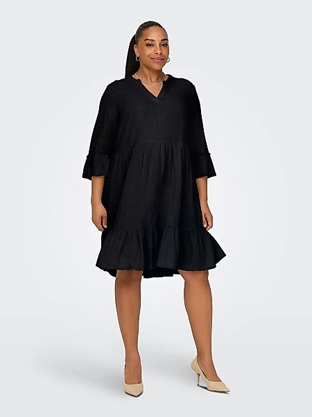 ONLY CARMAKOMA Tunikakleid "CARTHYRA LIFE PEPLUM DRESS WVN", aus Musselin günstig online kaufen