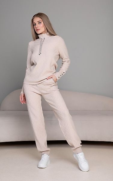 Passioni Strickhose aus Strukturstrick mit Nietendetails günstig online kaufen