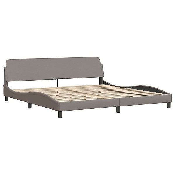 furnicato Bettgestell "Dover" Taupe 200x200 cm Stoff (1-tlg) günstig online kaufen