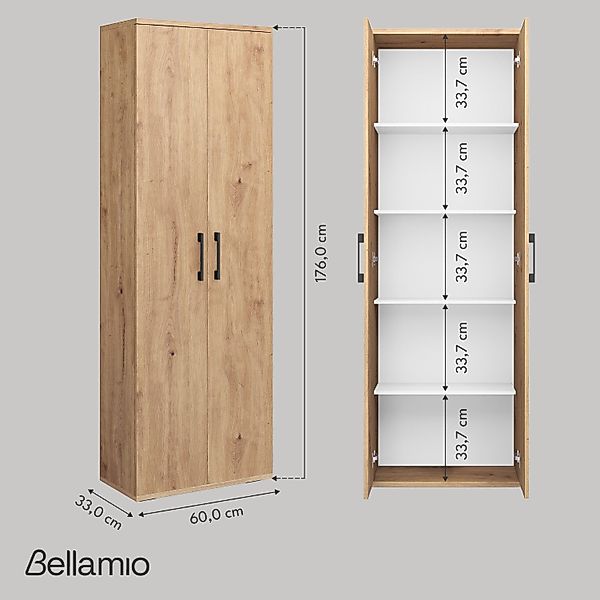 Bellamio Mehrzweckschrank Apol (Eichenoptik) Aktenschrank mit günstig online kaufen