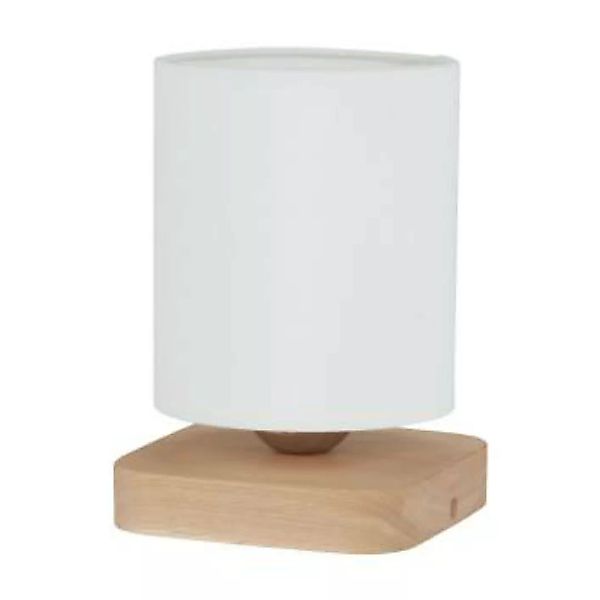 Nachttischlampe Modern Stoff Holz E27 20cm klein günstig online kaufen