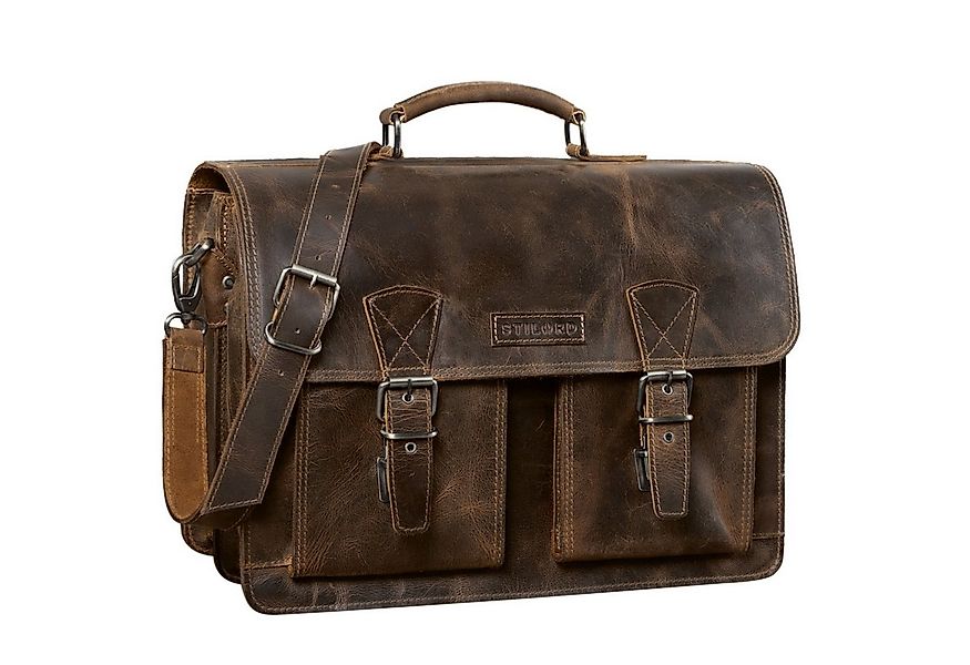 STILORD Aktentasche "Jeffrey" Lehrertasche Aktentasche Leder günstig online kaufen