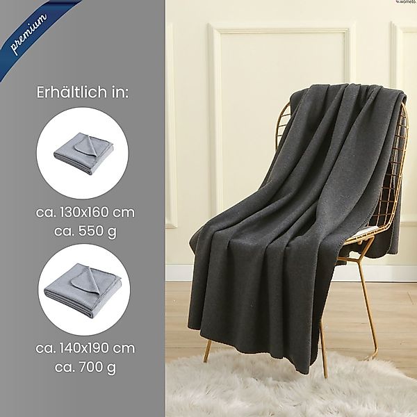 Wohndecke Premium-Fleecedecke in 2 Größen, wometo, günstig online kaufen