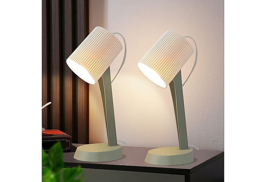 ZMH Tischleuchte Modern Nachttischlampe mit Kabel Wohnzimmer mit Kippschalt günstig online kaufen