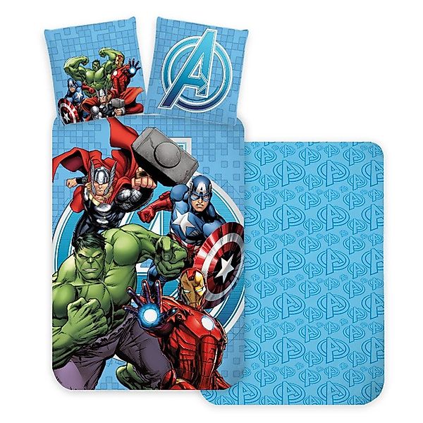 MARVEL Bettwäsche Avengers Blue Kinderbettwäsche 100×135 günstig online kaufen