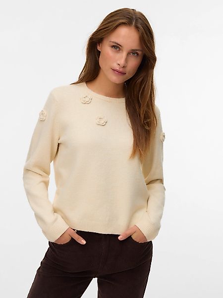 Vero Moda Rundhalspullover "VMROSE LS O-NECK PULLOVER BOO" günstig online kaufen