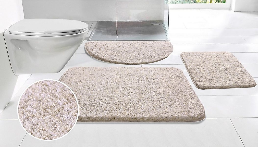 my home Badematte Vanessa meliert, Badvorleger, Badezimmer Teppich, Duschvo günstig online kaufen