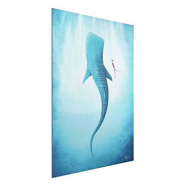 Alu-Dibond Bild Kunstdruck - Hochformat 3:4 Der Walhai günstig online kaufen