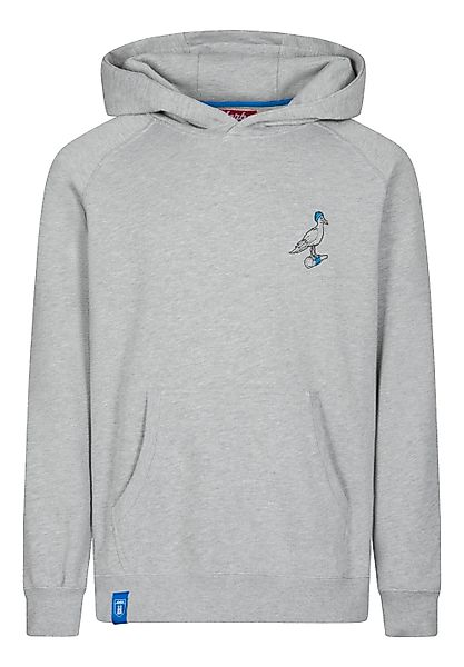 Derbe Kapuzenpullover Stickerei mit Sturmmöwe auf günstig online kaufen
