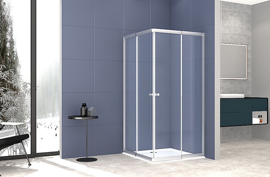 welltime Eckdusche Trento, BxT: 90x90 cm, Einscheibensicherheitsglas, mit v günstig online kaufen