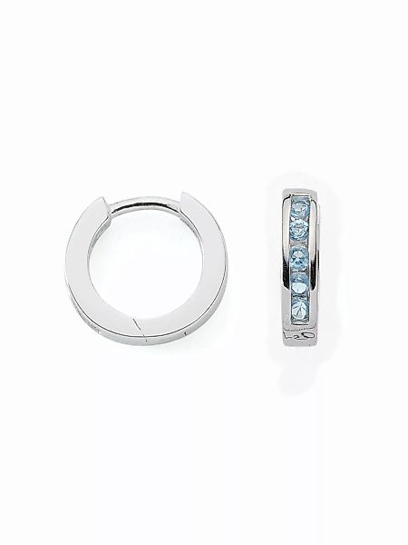 Adelia´s Paar Ohrhänger "925 Silber Ohrringe Creolen mit Zirkonia Ø 12,3 mm günstig online kaufen