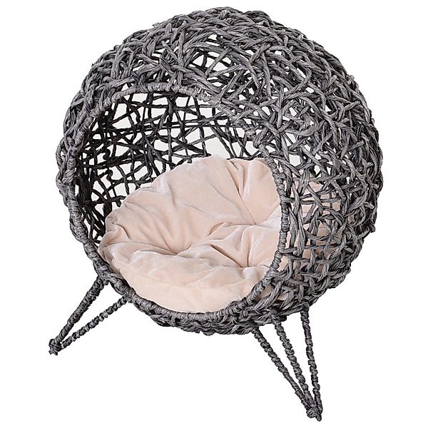 PawHut Tierhaus Katzenhöhle aus PE-Rattan mit günstig online kaufen