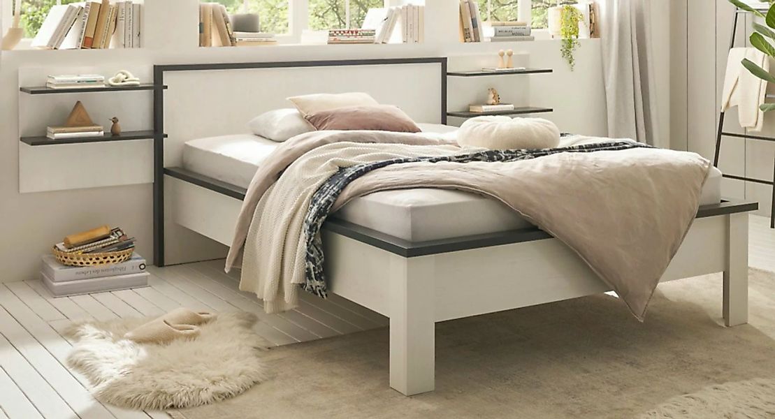 Furn.Design Bettanlage Stove, (Schlafzimmer-Set in Pinie weiß, 3-St., Liege günstig online kaufen