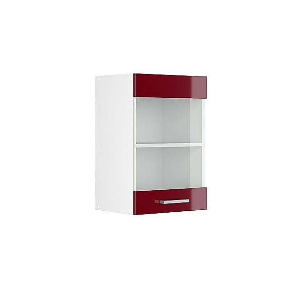 Vicco Glashängeschrank R-Line, Bordeaux Hochglanz/Weiß, 40 günstig online kaufen