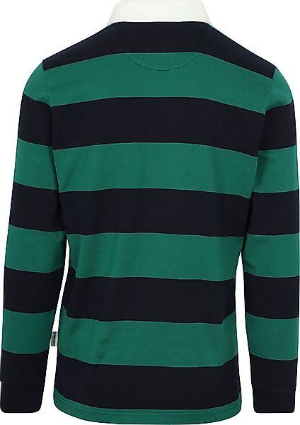 McGregor Rugbyshirt Streifen Navy Grün - Größe XXL günstig online kaufen