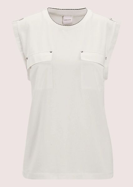 MADELEINE Kurzarmshirt "Shirt Ärmelloses Top mit Glanz-Akzent" günstig online kaufen