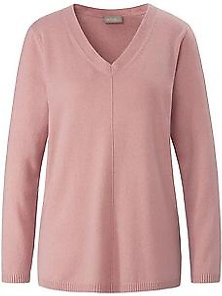 V-Pullover aus 100% Premium-Kaschmir Peter Hahn rosé günstig online kaufen