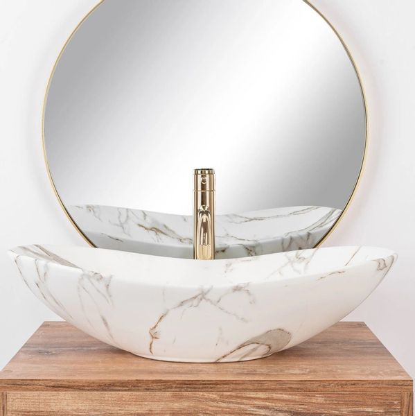 wohnwerk.idee Aufsatzwaschbecken Waschbecken Royal Lava Marmoroptik günstig online kaufen