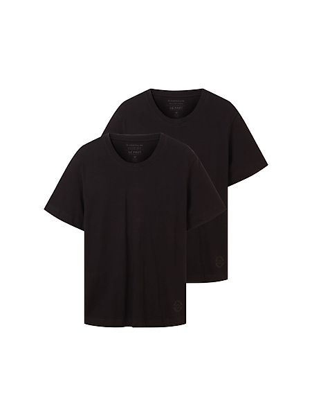 Tom Tailor Herren T-Shirt V-NECK im Doppelpack - Regular Fit günstig online kaufen