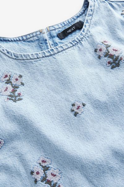 Next Jeanskleid Kurzärmeliges T-Shirt-Kleid aus Denim günstig online kaufen