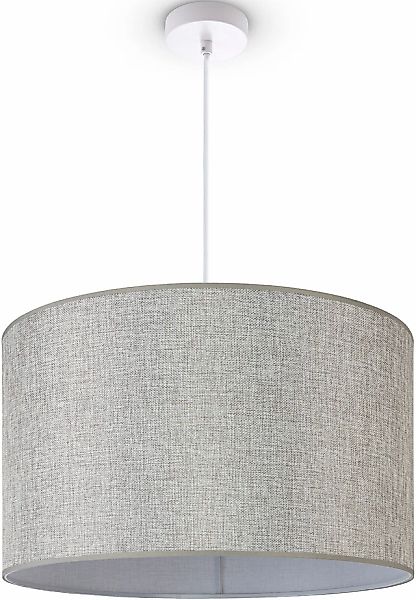 Paco Home Pendelleuchte »HUGO CANVAS UNI COLOR«, Leuchtmittel E27   ohne Le günstig online kaufen