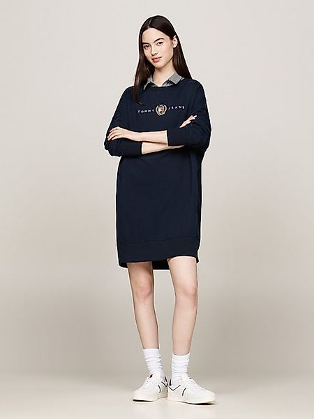 Tommy Jeans Jerseykleid TJW CREST LINEAR CREW DRESS EXT mit Linear Logoschr günstig online kaufen