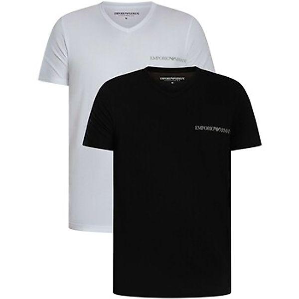 Emporio Armani  T-Shirt 2er-Pack Lounge-T-Shirts mit V-Ausschnitt günstig online kaufen