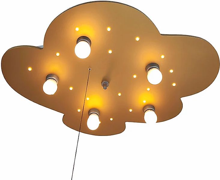 niermann Deckenleuchte »Wolke, Gold«, 5 flammig, Leuchtmittel E14   ohne Le günstig online kaufen