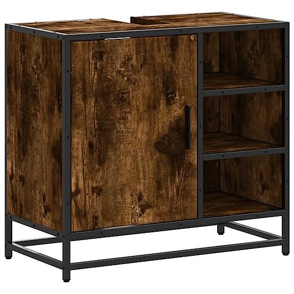 vidaXL Waschbeckenunterschrank Räuchereiche 65x33x60 cm Holzwerkstoff 84928 günstig online kaufen