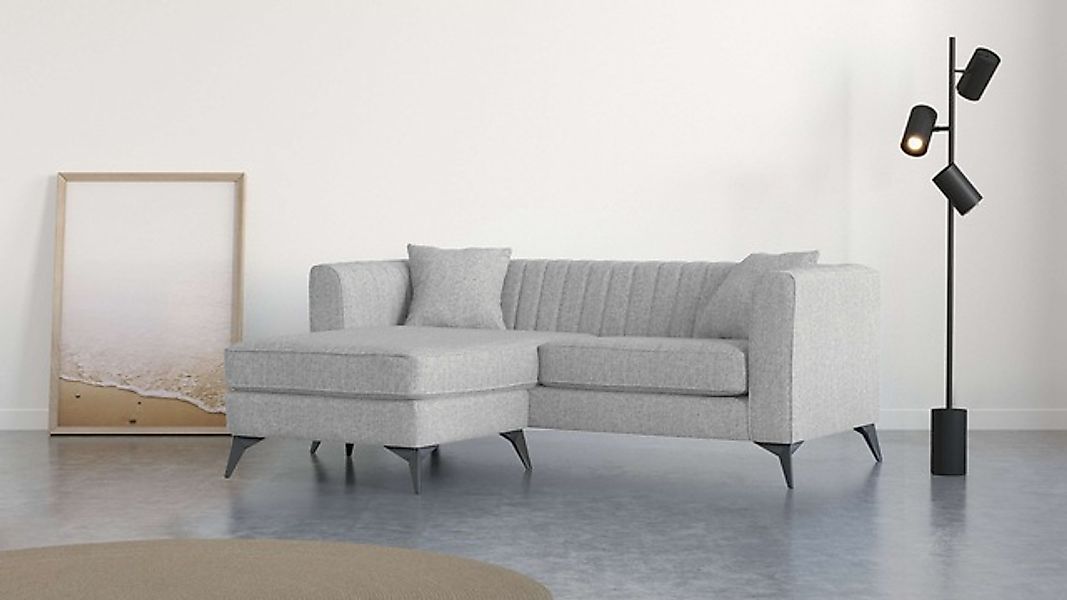 Places of Style Ecksofa »MATTHEW L-Form ideal für kleine Räume, Maße B/T/H: günstig online kaufen