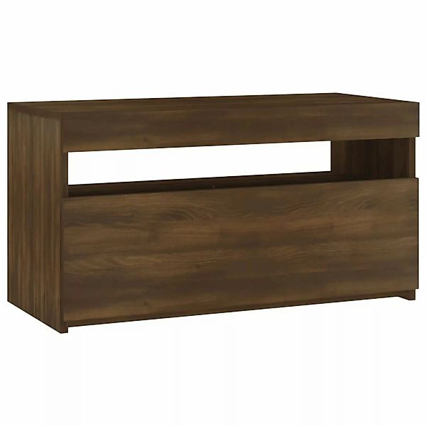 VidaXL TV-Schrank mit LED-Leuchten Braun Eichen-Optik 75x35x40 cm günstig online kaufen
