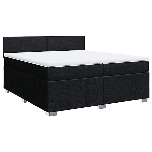 vidaXL Boxspringbett mit Matratze Schwarz 200x200 cm Stoff 3289470 günstig online kaufen