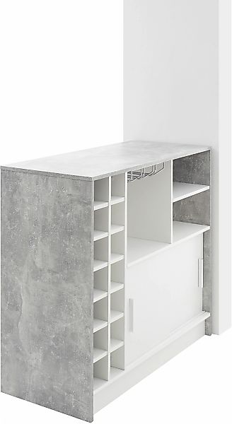 Stolkom Bartisch "Planter" Beton Dekor, Tisch mit Flaschenregal günstig online kaufen